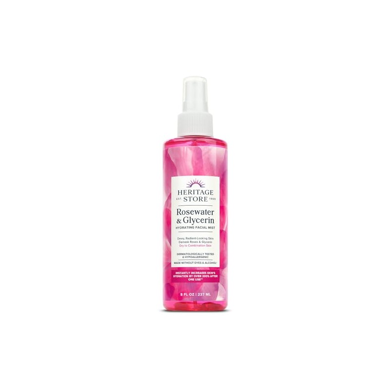 Heritage Store Rosewater & Glycerin, 8 Ounce