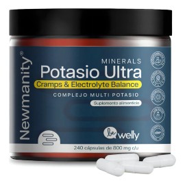 Potasio Ultra Complejo 5 en 1 Newmanity 240 capsulas con Citrato de Magnesio y Potasio, Gluconato de Potasio, Bicarbonato de Potasio, Cloruro de...   
