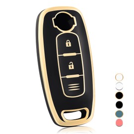 OFF WE GO Car Key Case Key Cover for Ford Nissan XTrail Qashqai Altima Teana Ariya 2023 Qashqai e-Power2023 XTrail 2023 Key Cover Key Protection Casing Black Gold