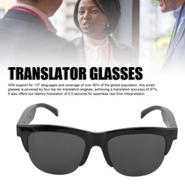Goshyda Smart Translator Glasses, Bluetooth Wireless Translation Sunglasses with Dual HD Mic, Support 137 Language, Music and Calling, for Travel and Work