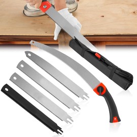Auto Dynasty 7pcs Handsaw Set Hardpoint Blade Cutter Saw Hacksaw Long Blade Jab Saw Hand Saw Blade for Sawing, Trimming, Gardening, Cutting Wood, Drywall, Plastic Pipes, Sharp Blade