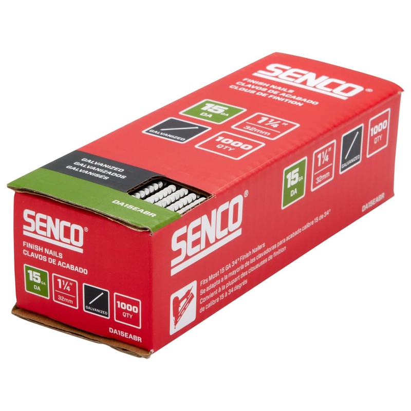 SENCO DA15EABR 34 Degree Collated Finish Nails, 15 Gauge, 1-1/4