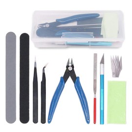 Model Making Tool Set, DIY Craft Tool, Gundam Modeler Basic Tools, Basic Tools, for Model Making, Car, Hobby, Model Building, Repair and Fixing, with Plastic Box