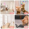 Qawrzzpr Interactive Cat Toy for Indoor Cats Retractable Wand 2Pole