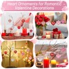 32PCS Heart Ornaments for Tree - 8 Styles Valentines Shaped