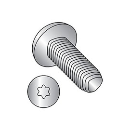 18-8 Stainless Steel Thread Rolling Screw for Metal, Passivated Finish, Pan Head, Star Drive, #10-32 Thread Size, 1/2" Length (Pack of 25)