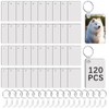 LaiHiulaan 120 Pcs Sublimation Keychain Blanks Rectangle Bulk Products Double