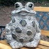 SUNGUARD Whimsical Toad Hollow Tall Stretch Large Garden Frog Statues-Natural