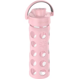 Lifefactory 16oz Active Flip Cap, Desert Rose Glass Water Bottle