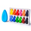 Four Candies 12 Colours Wax Crayons for Toddlers, Non-Toxic and