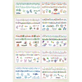 Seimeinoki 10 Pcs Flower Butterfly Tattoo Stickers for Women Spring Atmosphere Pattern Tattoo Stickers Long Lasting About 3 Days Waterproof Sweatproof Alcohol Washable Temporary Tattoos