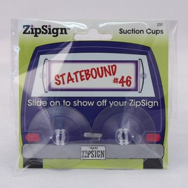 ZIPSIGN Zip Sign - Suction Cups Dry Erase Banners. Show Off Your on Car Windows and More! - 2 Pack