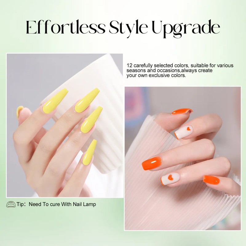 Geles Semipermanente Gama De Esmaltes Uñas Kit De 12 Geles