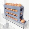 FYUEROPA 28 Egg Holder for Fridge, Auto Rolling Egg Tray,