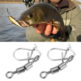 LT Easiyl 20pcs 17mm Fishing Snap Swivels Lure Pin Connector for Platform Fishing Sea Fishing Freshwater Lure 1.5x3.5mm