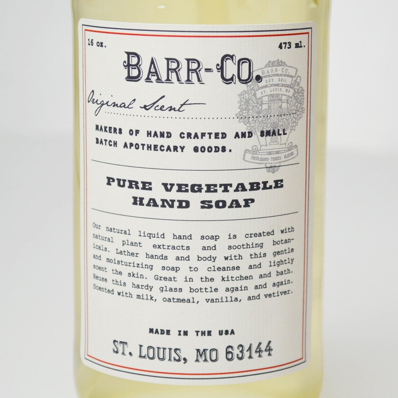 BARR-CO. Hand Soap – Natural Liquid Soap with Oat, Vanilla