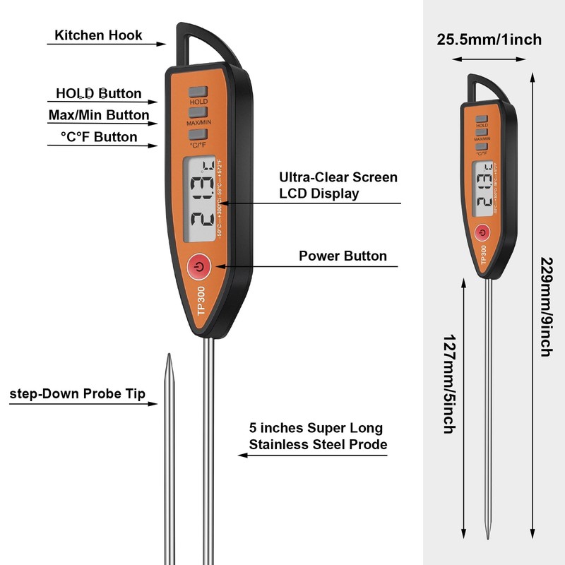 Digital Thermometer Food Meat Thermometer Candy Thermometer Water Thermometer Immediate
