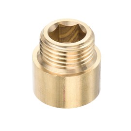 YOKIVE Shower Head Extension Arm, G1/2 Male to Female Thread Pipe Fitting Coupler, Great for Plumbing, Swimming Pool (Copper Tone, 26-mm)