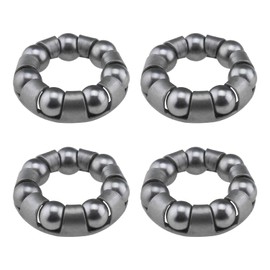 YINETTECH 4pcs Bike Ball Bearing Retainer 7 Balls Bicycle Repair Accessories Ball Bearing Cage Bicycle Ball Bearing for Bike Front Wheel Ball Bearing Bracket, 1/4'' X 7 Balls