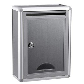NUOBESTY Letter Box Suggestion Box Lockable Box Internal Letter Box Hanging Complaint Suggestion Box Wall Mounted or Standing Aluminium Alloy Box for Home and Office