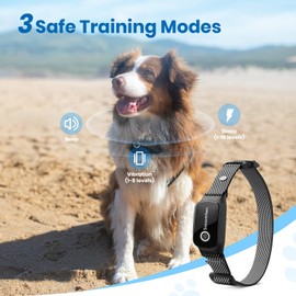 Dog Shock Collar, Waterproof Dog Training Collar with Remote Rechargeable Electric Training Collar for Small Medium Large Dogs with Beep Vibration and Shock Mode