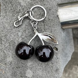 Cherry Bag Charms Keychain Purse Charm, Cute Key Chains Cherry Accessories Gifts for Women Christmas