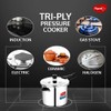 Pigeon Elite Tri-Ply Stainless Steel Body Outer Lid Pressure Cooker