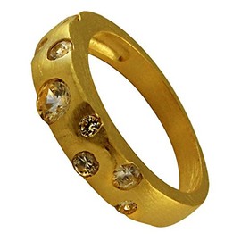 Chic-Net Silver Ring Gold-Plated Zirconia Glitter Stones Wide Gold 925 Sterling Silver Rings Jewellery Designer, Sterling silver, Cubic Zirconia,