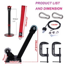 WRIST FIGHT Arm Wrestling Pulley System – Table Mounted Strength Trainer with Arm Wrestling Strap Weight Loading Pin Heavy-Duty Clamps 1.5m Adjustable Cable for Arm and Wrist Workouts