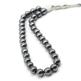 Asbih 33 8mm - Islamic Prayer Beads, Tasbeeh, Sibha, Muslim Mala, Masbaha, Misbaha, Tesbih, Tespih, Dhikr Beads, Zikr Beads, Worry Beads, Prayer Counter... (black)
