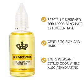 Tape in Extension Remover for Hair Extension Hair Glue Remover Tape Gentle & Effective Adhesive Remover for Wig & Hairpiece Care