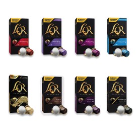 L'OR Favourites Assortment Nespresso Compatible Coffee Pods (Pack of 8, Total 80 Drinks)