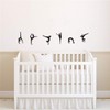 Six Dance Girls Gymnastics Wall Sticker Sport Vinyl Art Wall