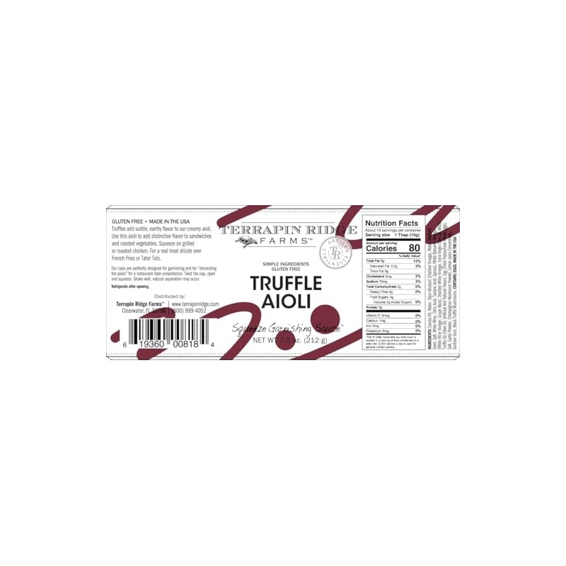 Terrapin Ridge Farms Truffle Aioli – Two 7.5 Ounce Squeeze