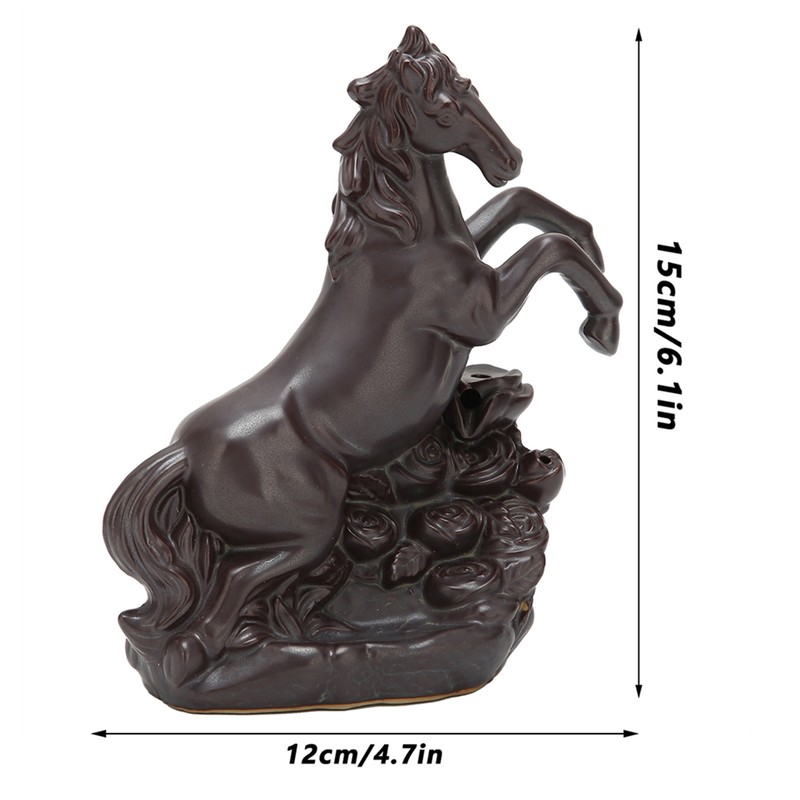 Running Horse Incense Burner Backflow Incense Holder Ornament for Bedroom