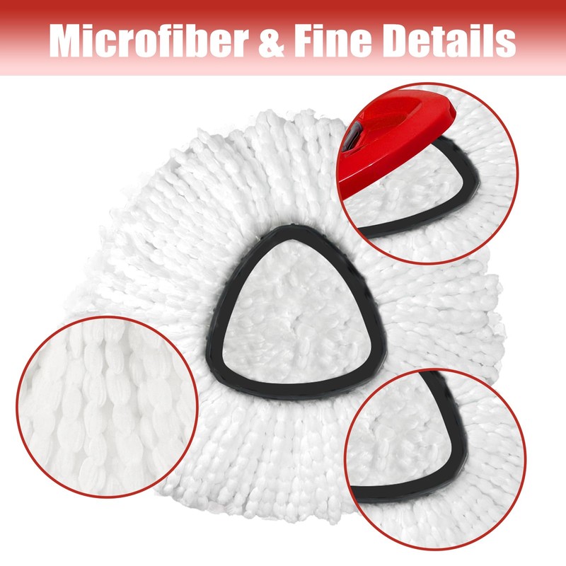 Mop Head Replacement, 3 Pack Spin Mop Refill Replace Head