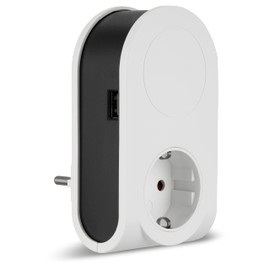 REV USB Charger Flex - Practical 3-in-1 Charger with Lightning, Micro, USB & USB-C Connector - White