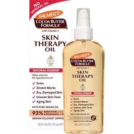 Palmer's Cocoa Butter Formula Skin Therapy Treatment Oil – Aceite Corporal con Manteca de Cacao, Vitamina E, Aceite Puro de Argán, Fragancia Rosa Mosqueta, Obstetra y Dermatológicamente Probado, 150ml