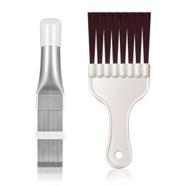 Cuworlis Air Conditioner Condenser Fin Comb, 2 PCS Coil Cleaning Brush, Evaporator Radiator Refrigerator Repair Tool, AC Coil Comb Whisk Brush