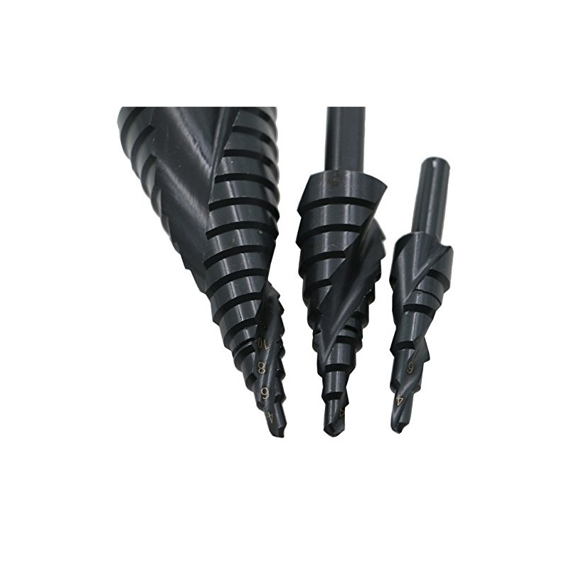 Mengshen HSS High Speed Steel Step Drill Bit 3-Piece Set