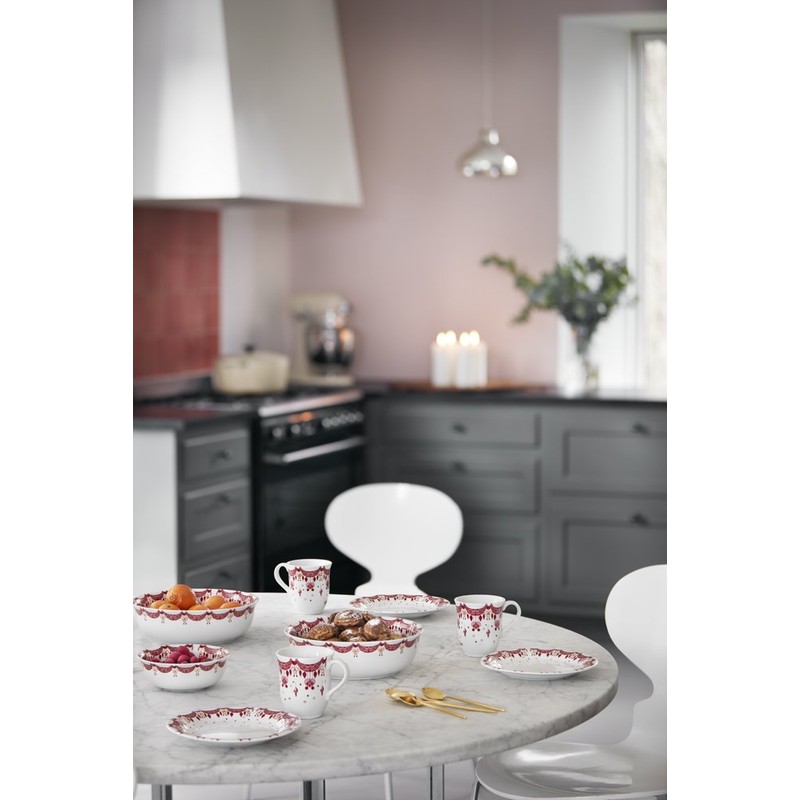 Bjørn Wiinblad Christmas Plate Diameter 20 cm Handmade Red