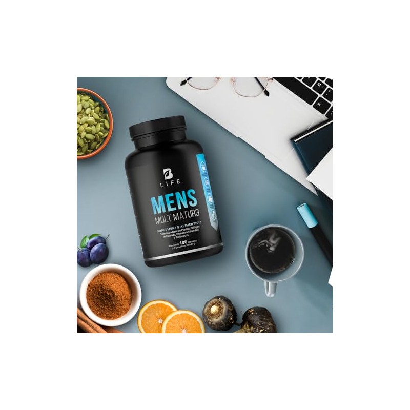 Life Multivitamínico Hombre 180 Cápsulas Vitaminas Más Potenciadas Calcio Colágeno