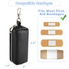 Beautyflier First Aid Bandage Holder Keychain, Portable PU Case for