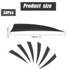 Wzenclave 50 Pcs Arrows Vanes 4-inch Shield Shaped Feather, Left