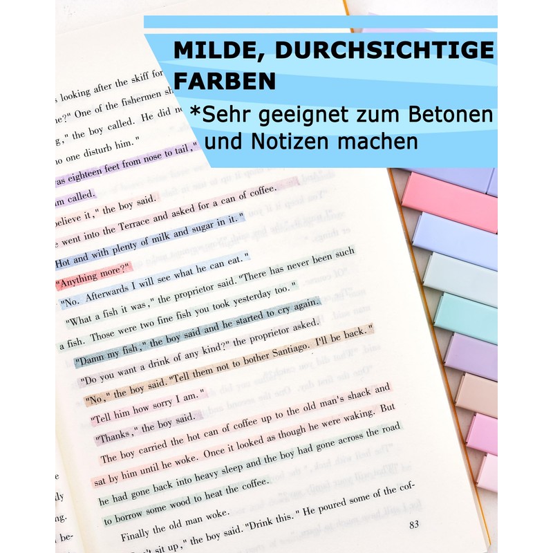 Willingood [Pack of 12] Aesthetic Highlighters with Soft Chisel Tip,