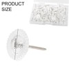 100pcs Clear Studs, Plastic Push Pins, Thumbtacks, Flat Push Pins