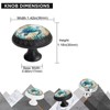 Elohiym 6 Pack Silver Drawer Pulls, Blue Sea Turtle Nautical