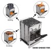 Redcamp Wood Burning Folding Camp Stove Stainless Steel Grid, Portable