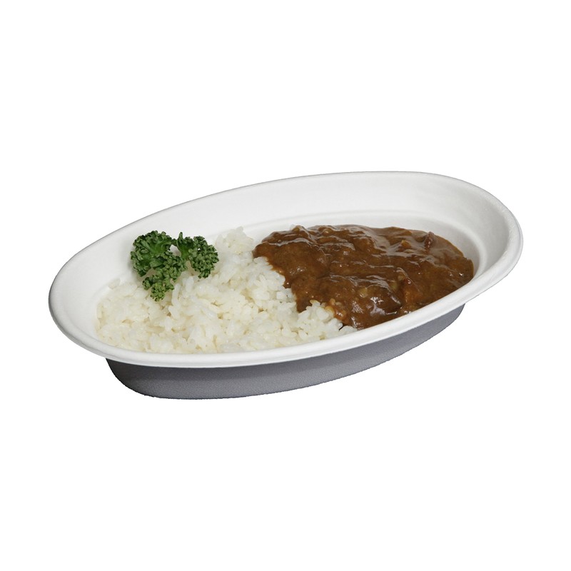 使い捨て カレー皿 エコでオシャレな eモールド カレー皿 P017 50枚入
