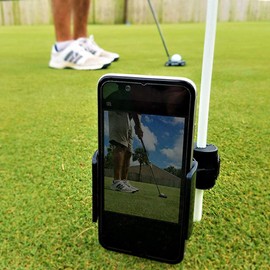 Leapiture Golf Swing Record Golf Swing Phone Holder Golf Swing Recording Accessory Golf Alignment Training Aids for Golf Lover Recordin(Black)